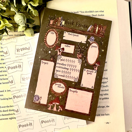 Imperfect Boho Book Review Post It Notepad