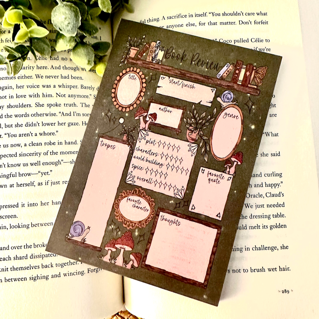 Imperfect Boho Book Review Post It Notepad